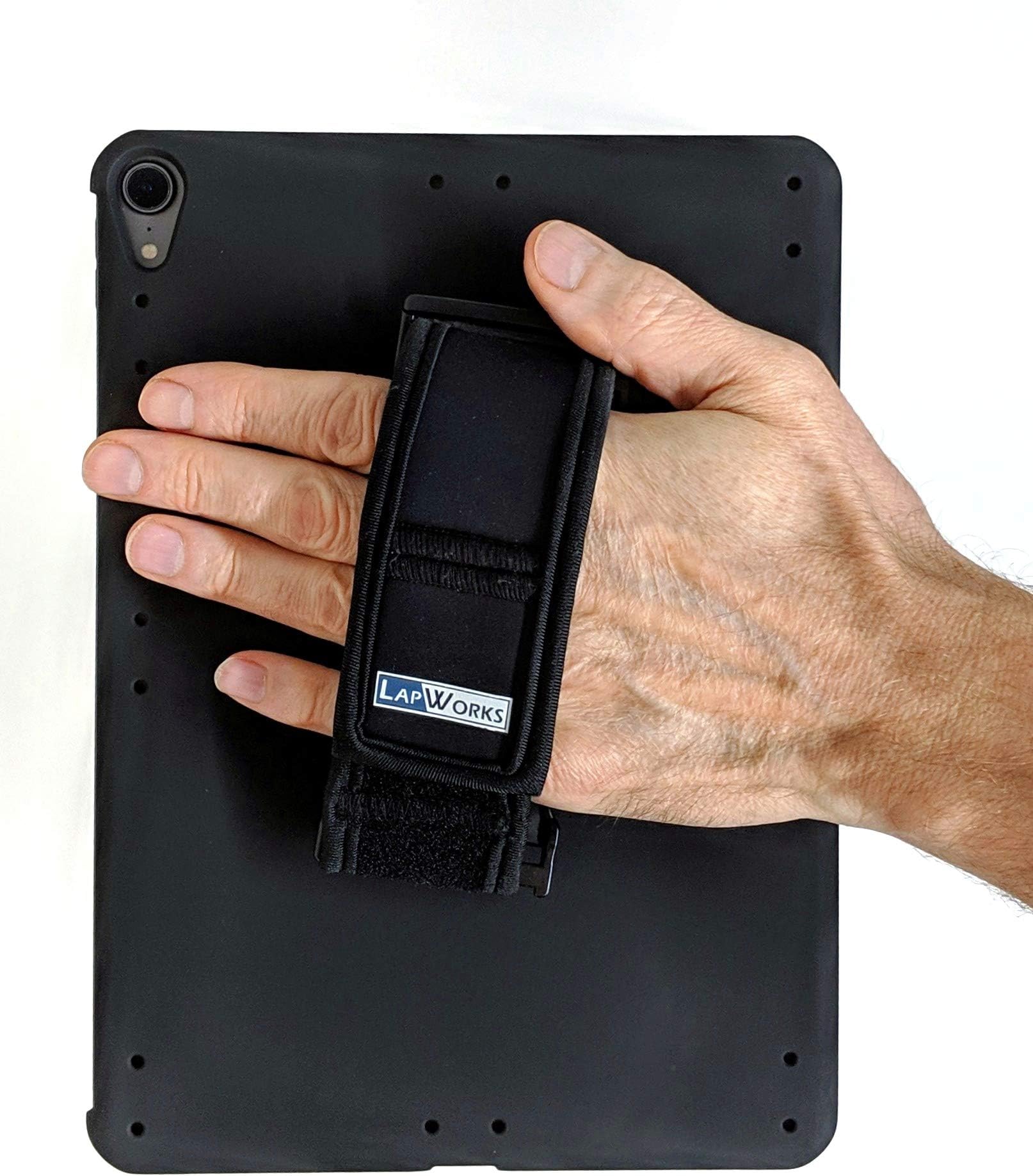 LapWorks Soft Grip Handle Stand Compatible with Apple's 2020 iPad Air 4 and 2018 11 inch iPad Pro (not 2020 Model) with Room for Apple Pencil