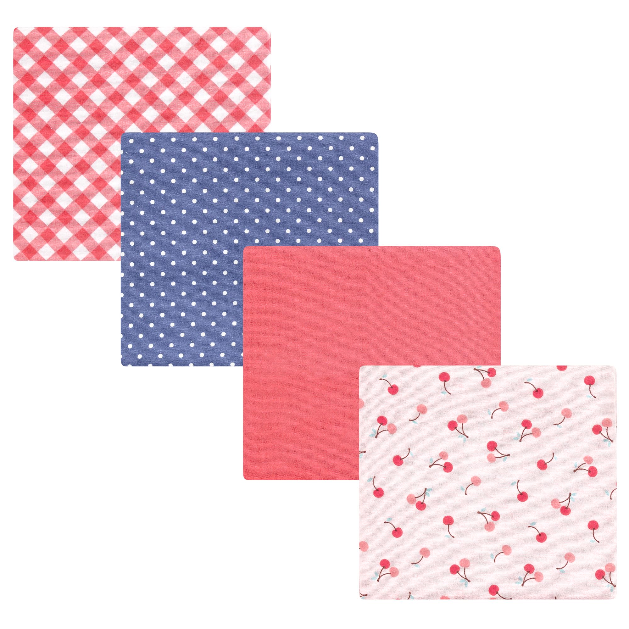 Hudson Baby Unisex Baby Cotton Flannel Receiving Blankets, Cherry Sweet, One Size