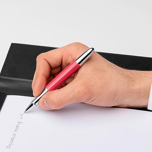 Miniatura 5 de Hugo Boss Rollerball Pen Icon | Tinta Negra | Caja De Regalo (Corail/Cromo)