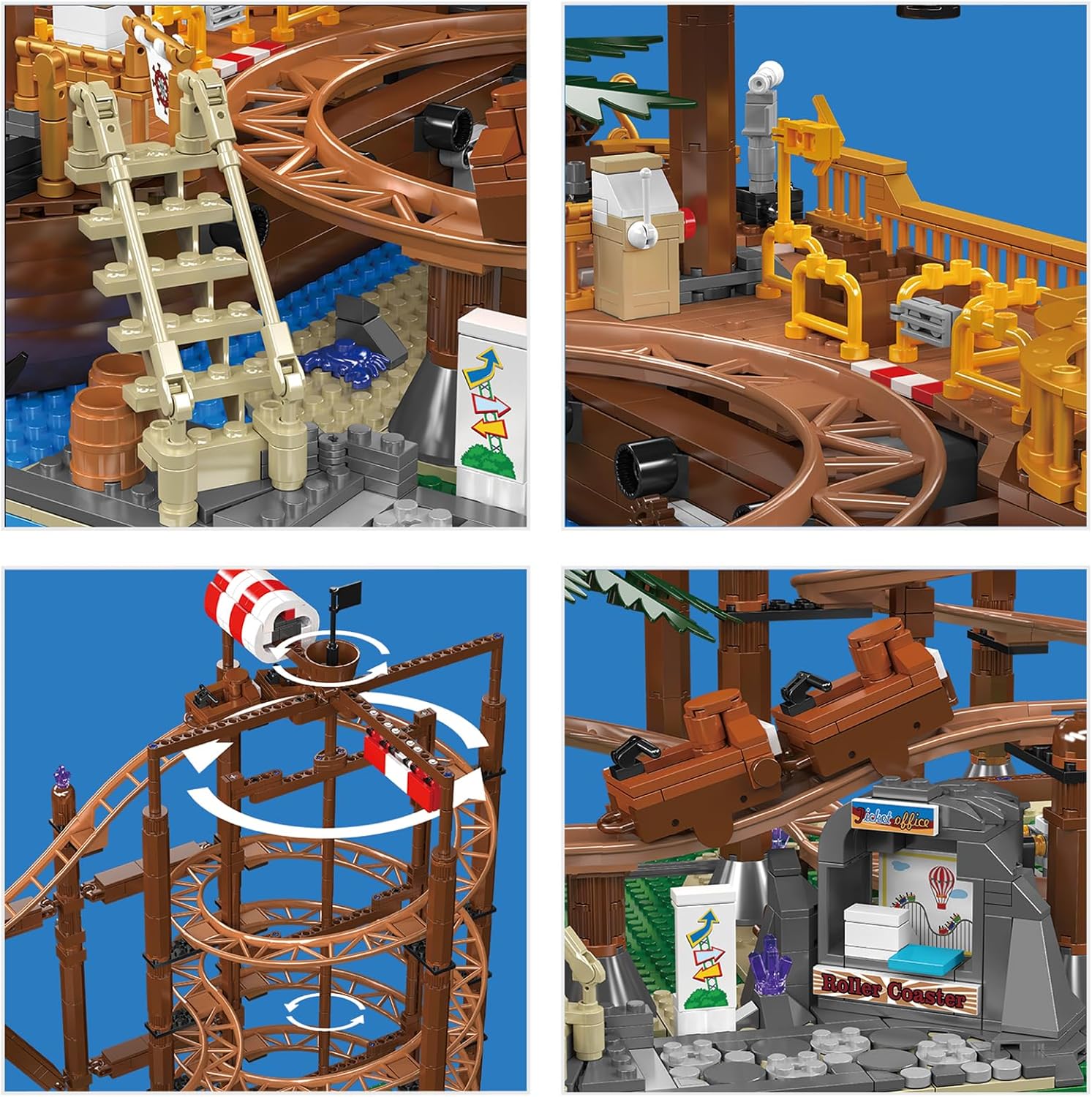 Roller Coaster Building Set Track Model Kit for Teens Boys Son, Grandson, Nephew, Building Lovers. Kids Jigsaw Puzzle, Christmas Birthday Gift -2174 Pieces (Double Helix)