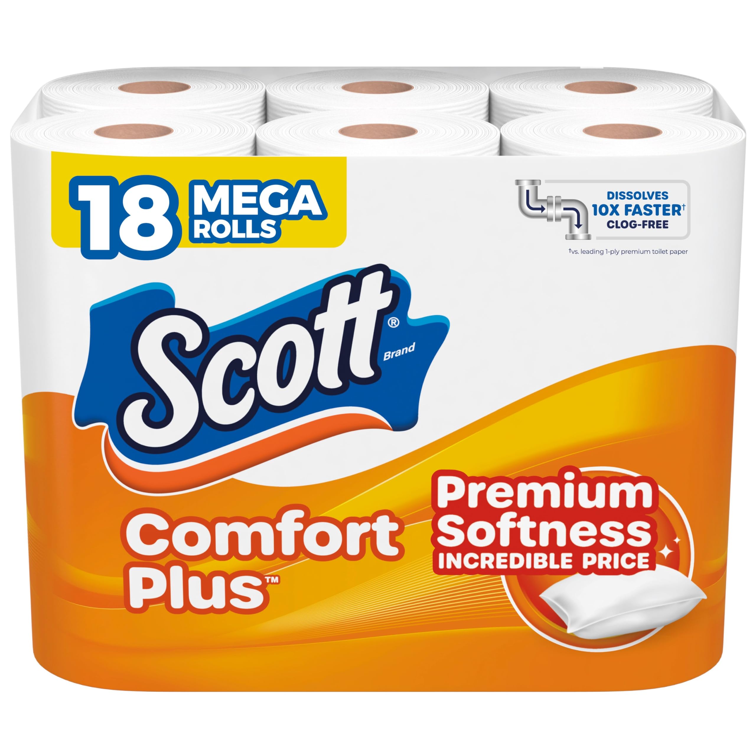 Scott Comfortplus Toilet Paper, Double Roll, Bath Tissue, 18 Count — view 20
