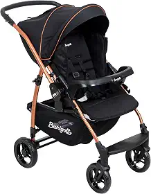 Carrinho de Bebê Burigotto RIO 22 Reversível até 22kg Preto Cobre