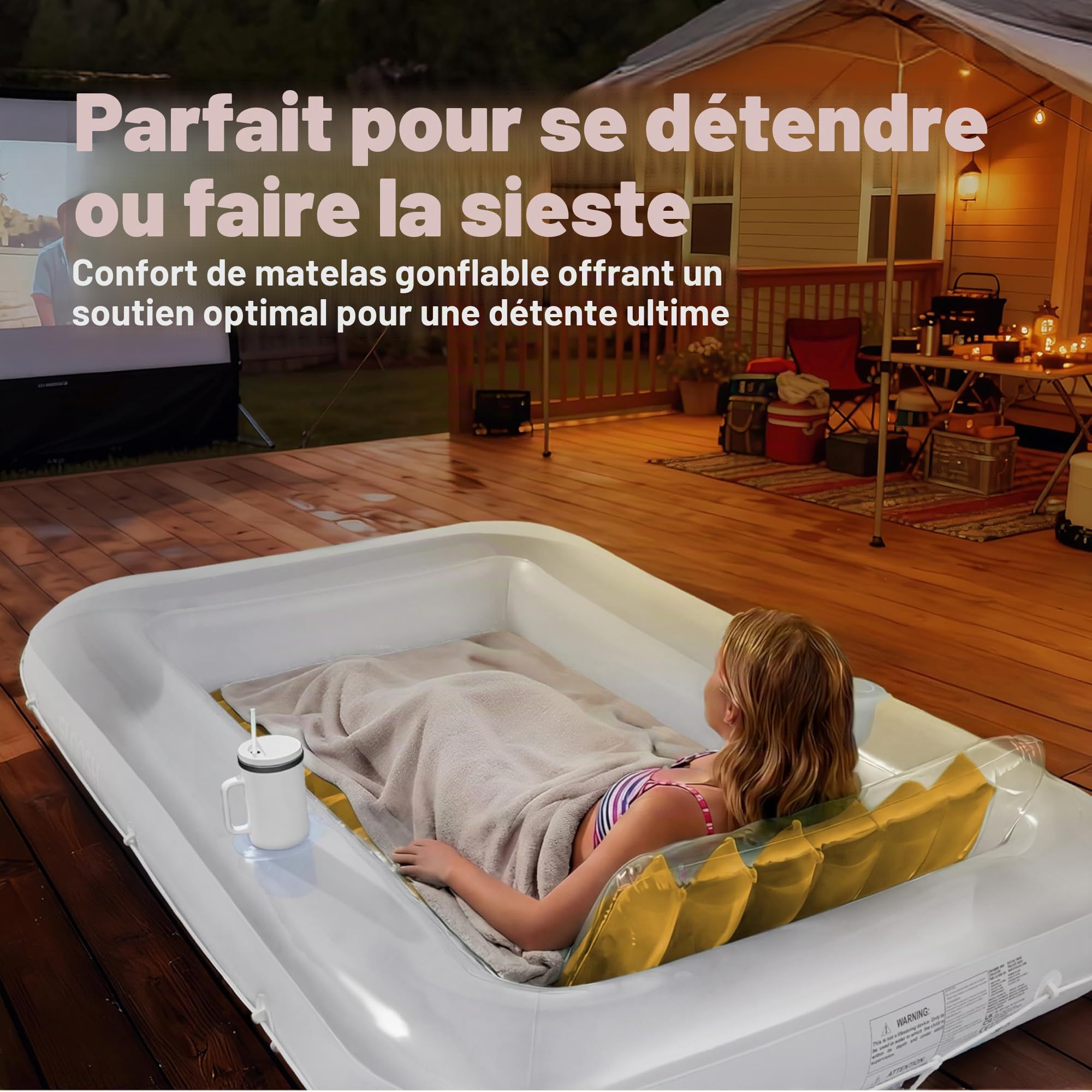Sloosh Matelas Gonflable 178 x 116 cm pour Piscine, Bain de Soleil pour Adultes, Flotteur de Piscine, Matelas Gonflable pour Adultes, divertissements d'été, fête Aquatique (Fleur Violette)