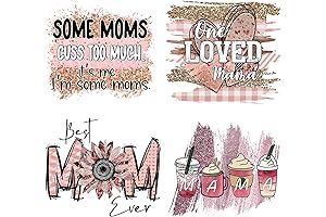4Pcs Best Mom Ever Iron On Decals: Mom's Day Made Memorable