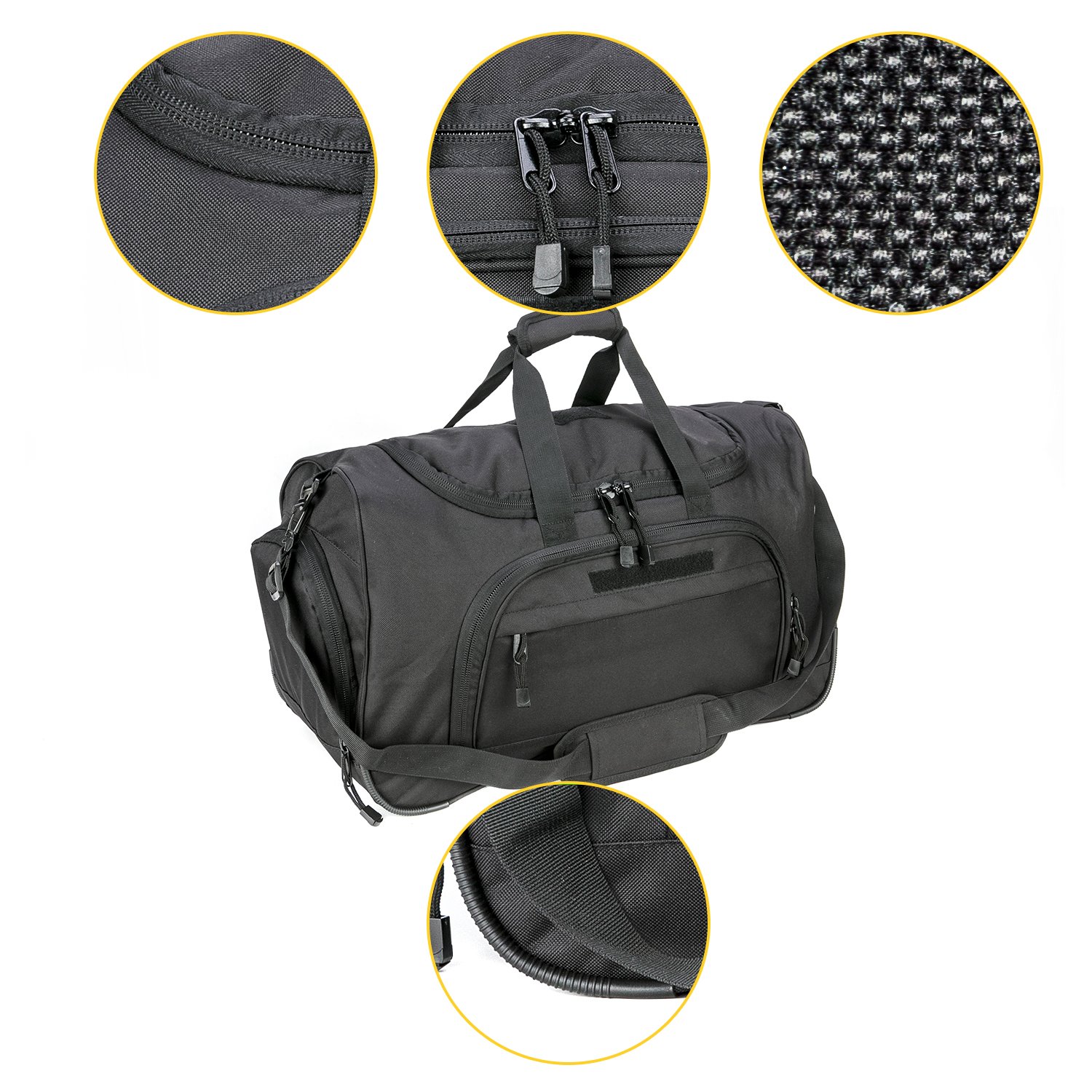 Miramrax Bolsa de gimnasio para hombres y mujeres, con compartimento para zapatos, deporte, fin de semana, viajes, durante la noche, para viajes tácticos, militares, bolsas de entrenamiento, 2.0 negro