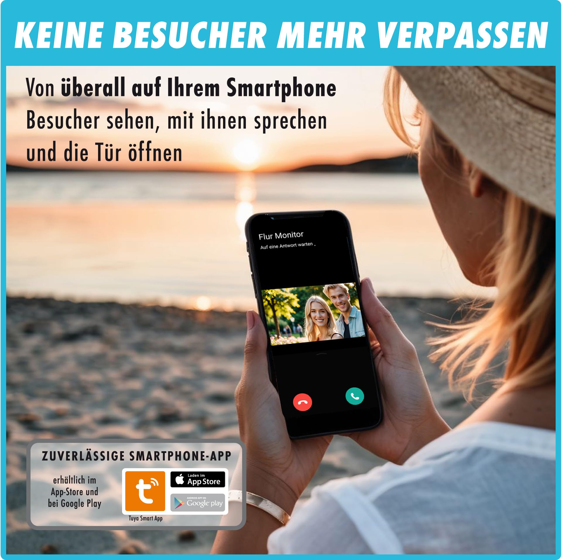 m-e ALLVISO Türklingel mit Kamera und Monitor 10" 2-Draht Bus | Video Türklingel Edelstahl IP65 | Klingel Haustür mit App und QR-Code Türöffner | Türsprechanlage mit Türöffner für 1-Familienhaus