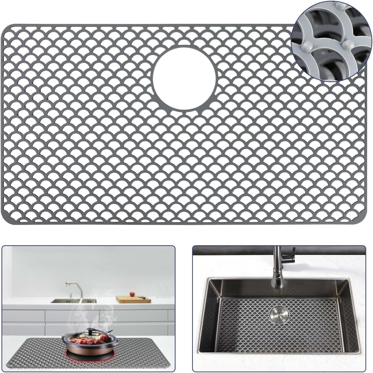 kitchen Sink Mats, Toovem Silicone Sink Protectors for