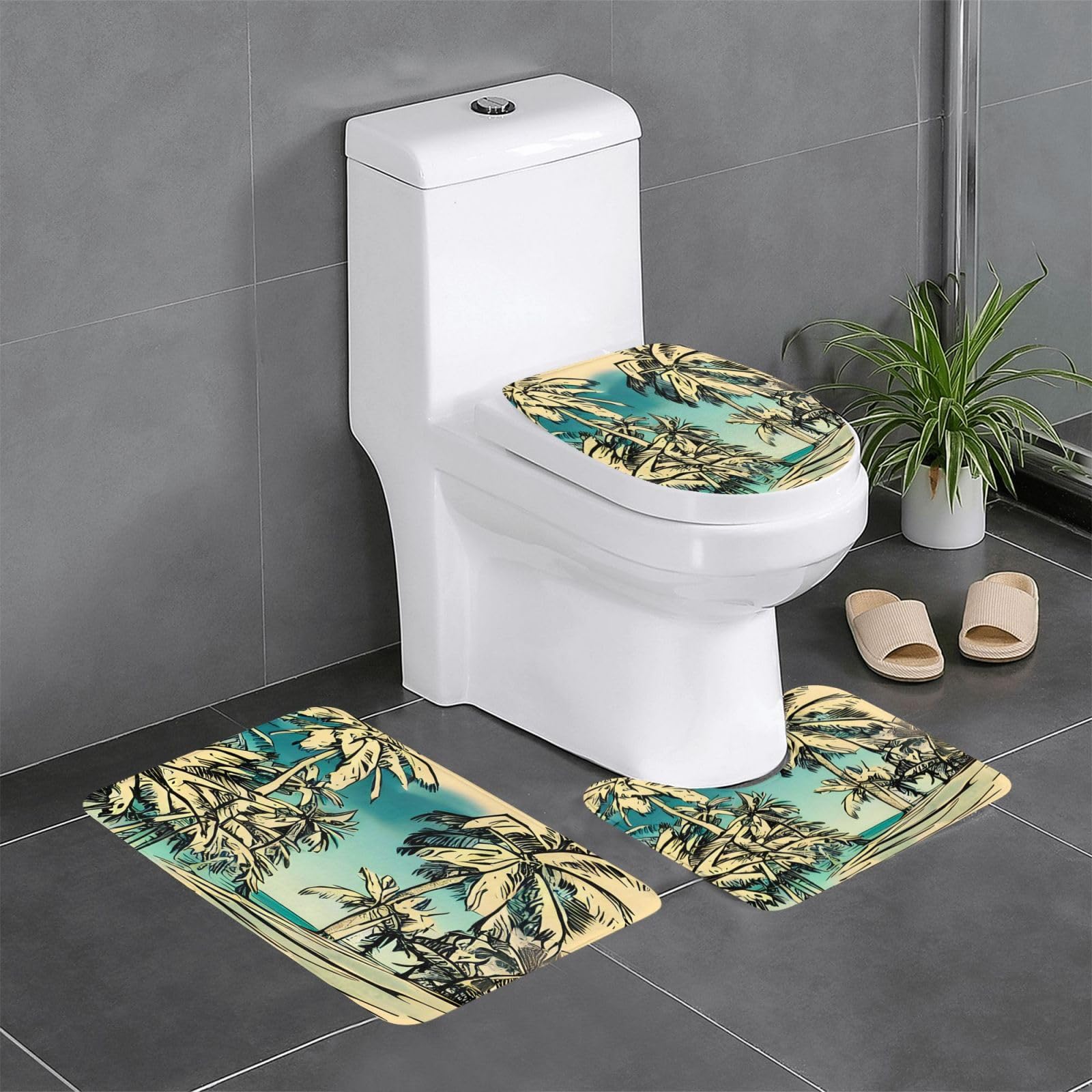 Tapis de bain facile à nettoyer et set paillasson absorbant pour résoudre les sols mouillés