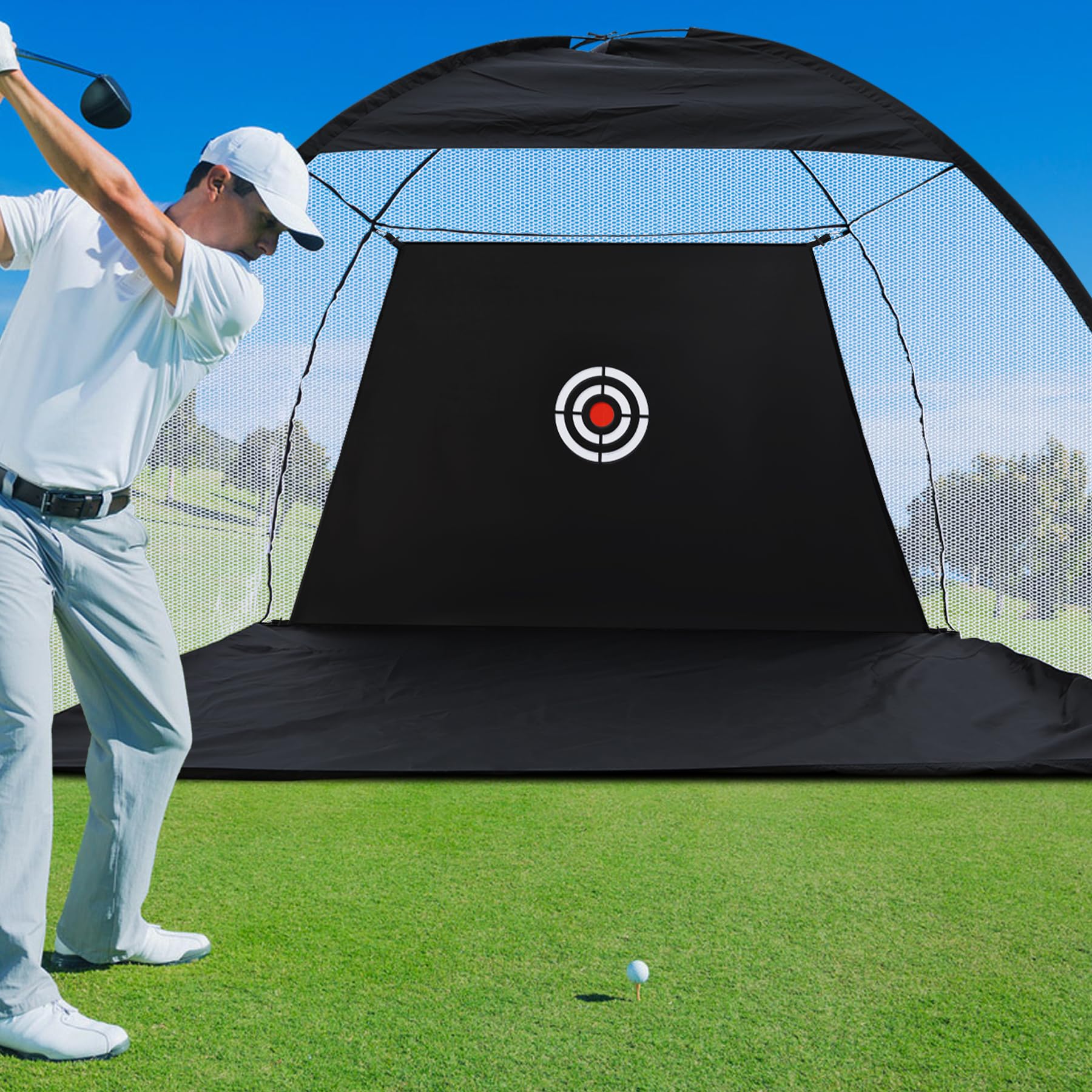REDCAMP Golf Target Cloth 7.8x5x3.6FT, Golf-Netz übungsnetz for Replacement Target Hitting Net,Zielscheibe für Netz, Practice Trainingsnetz Aids Indoor Outdoor for Indoor Outdoor Hinterhof