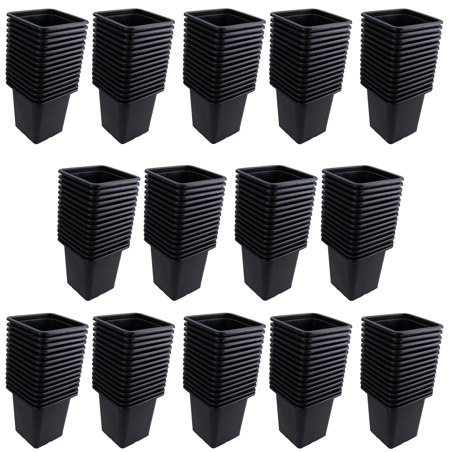 AB Tools Mini Plastic Plant Flower Seeds Pots Pot 7cm Square Garden Trays 210pcs