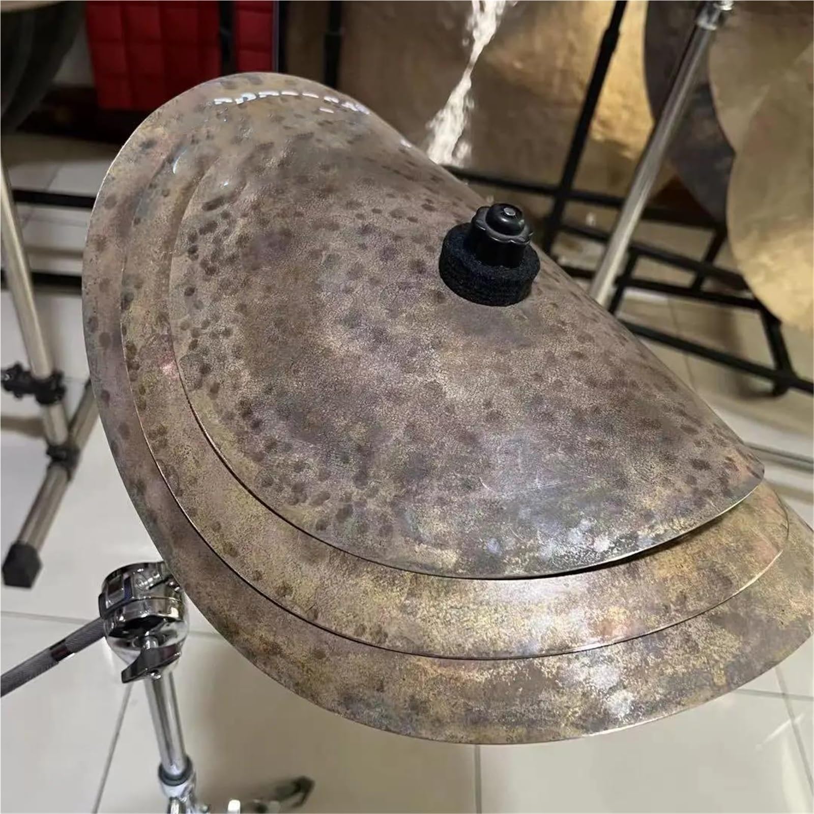 Schlagzeug Beckensatz Professionelles Becken B20 Clap Stack 11"+13"+15" Bronze Material Effekte Trommel Becken Percussion Musikinstrument(6+8+10)