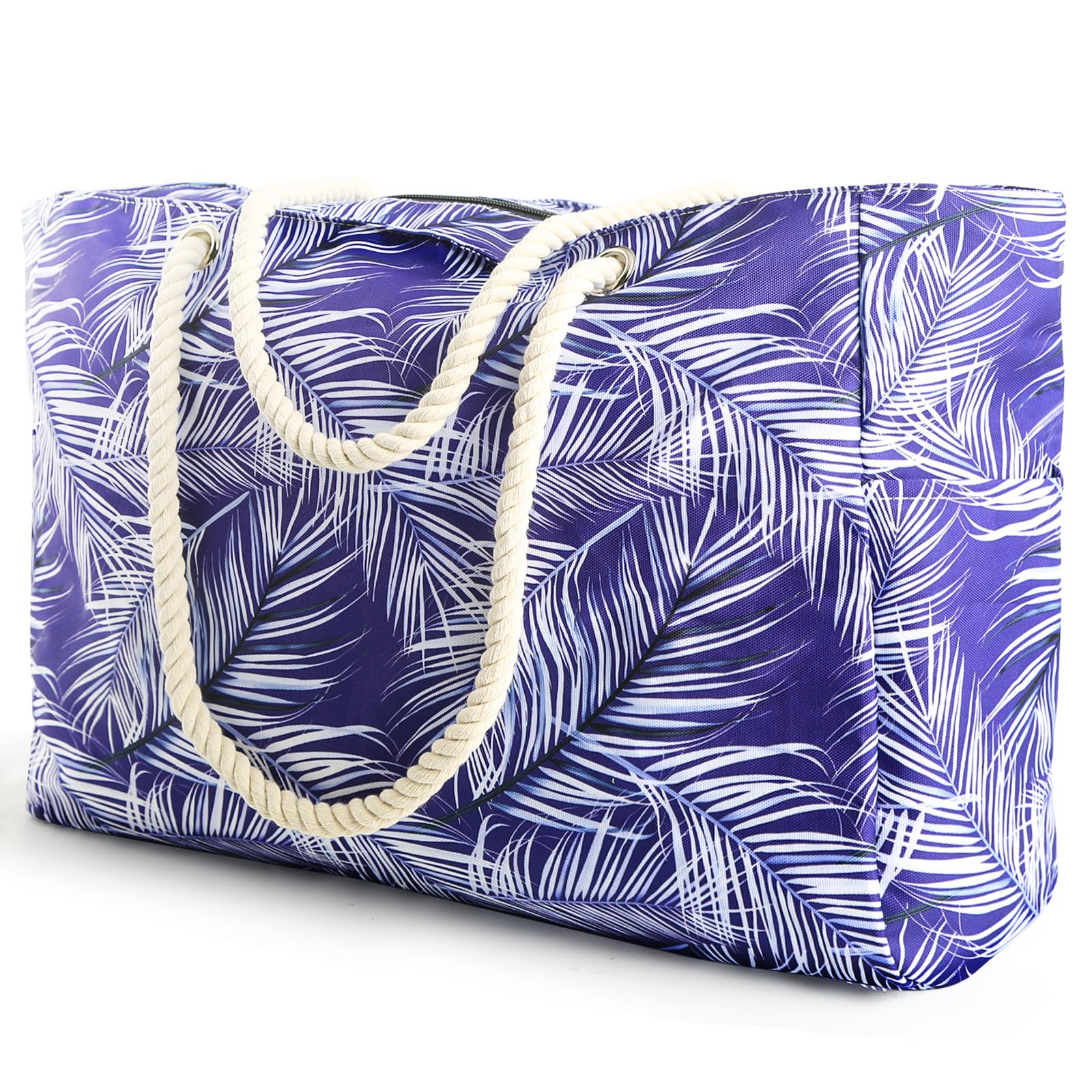 SRISE Large Beach Bag for Women & Men, Beach Bags Waterproof Sandproof, Travel Tote Bag, Swim Pool Bag for Family Outdoor