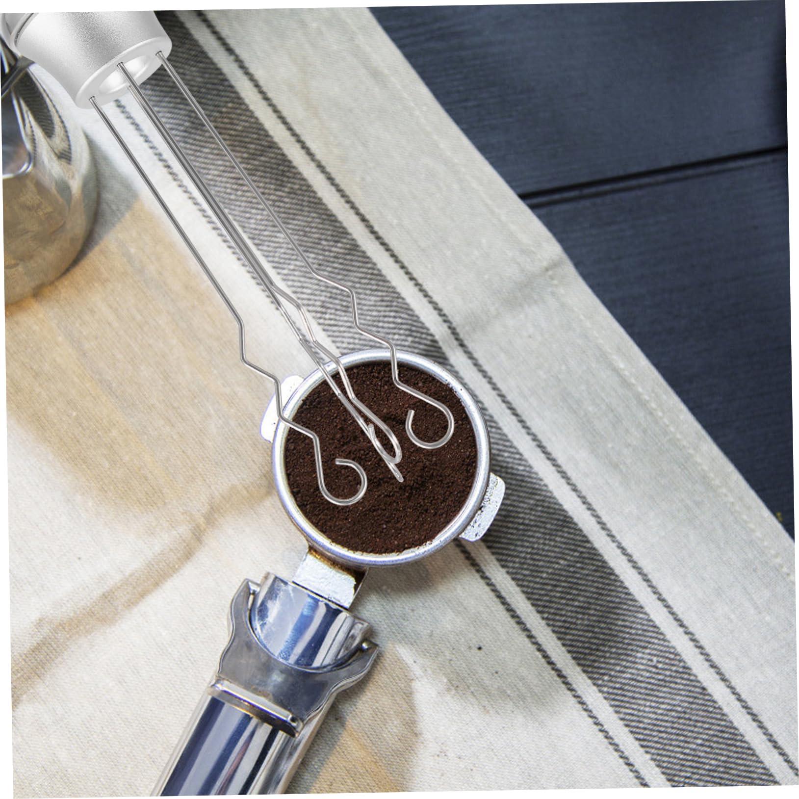 Mikikit 2pcs Distributor Espresso Coffee Stirrer Coffee Powder Whisk Coffee Distribution Stirrer Coffee Powder Stirrer Coffee Stirrer Tool Coffee Hand Stirrer Coffee Stirrer Needle