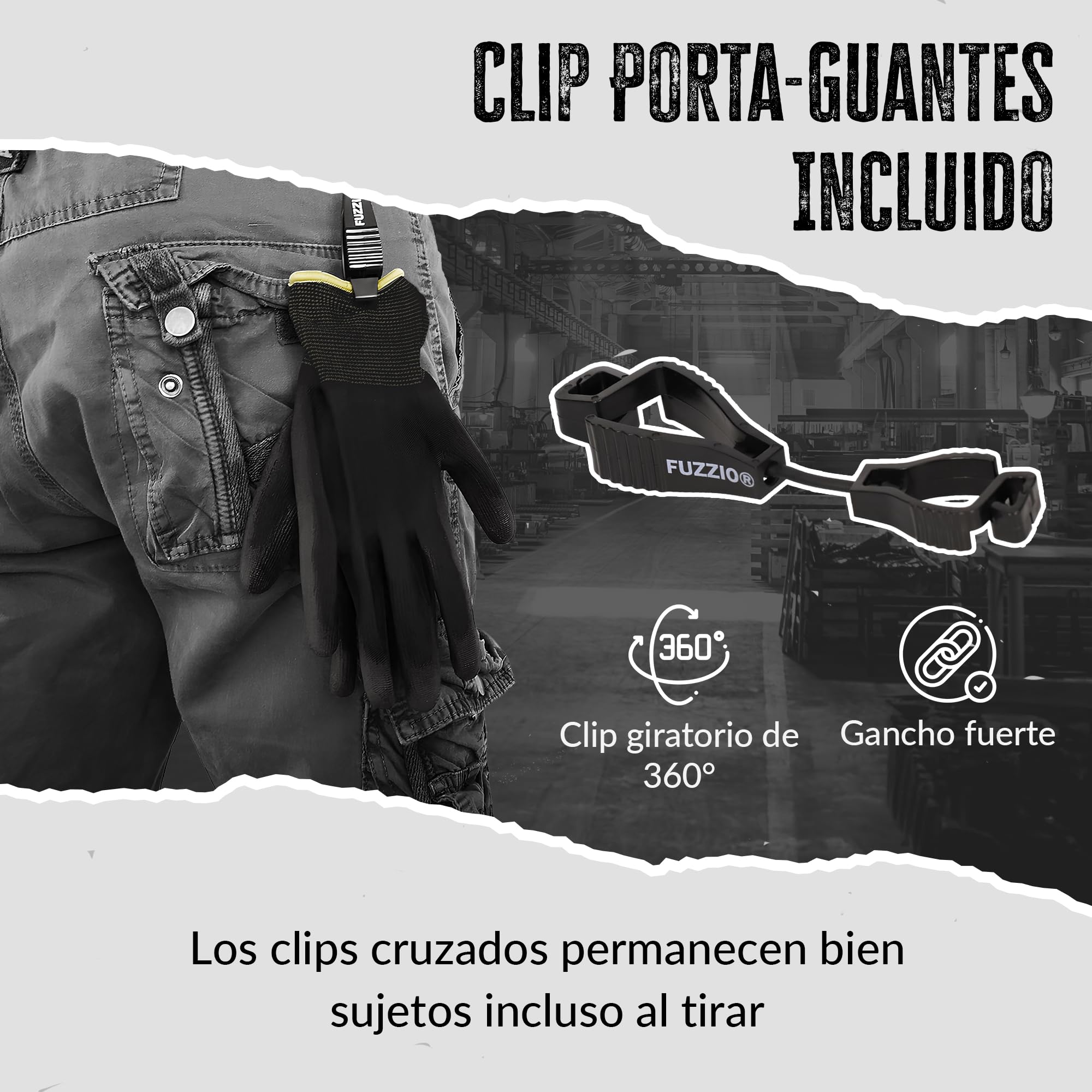 Guantes de trabajo Ogrifox FUZZIO 12 pares PU S-7 negro
