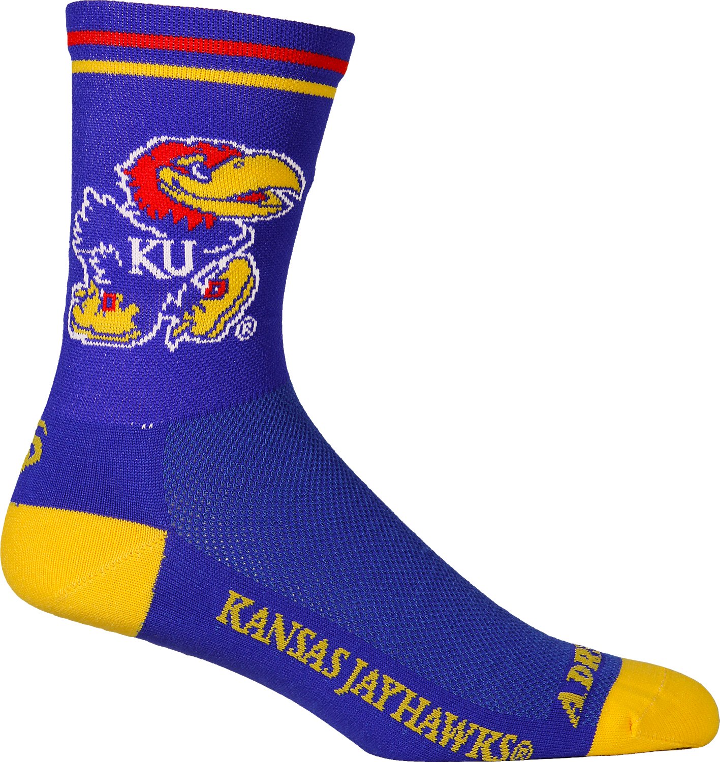 NCAA Kansas Jayhawks Cycling/Triathlon/Running Socks, Small/Medium