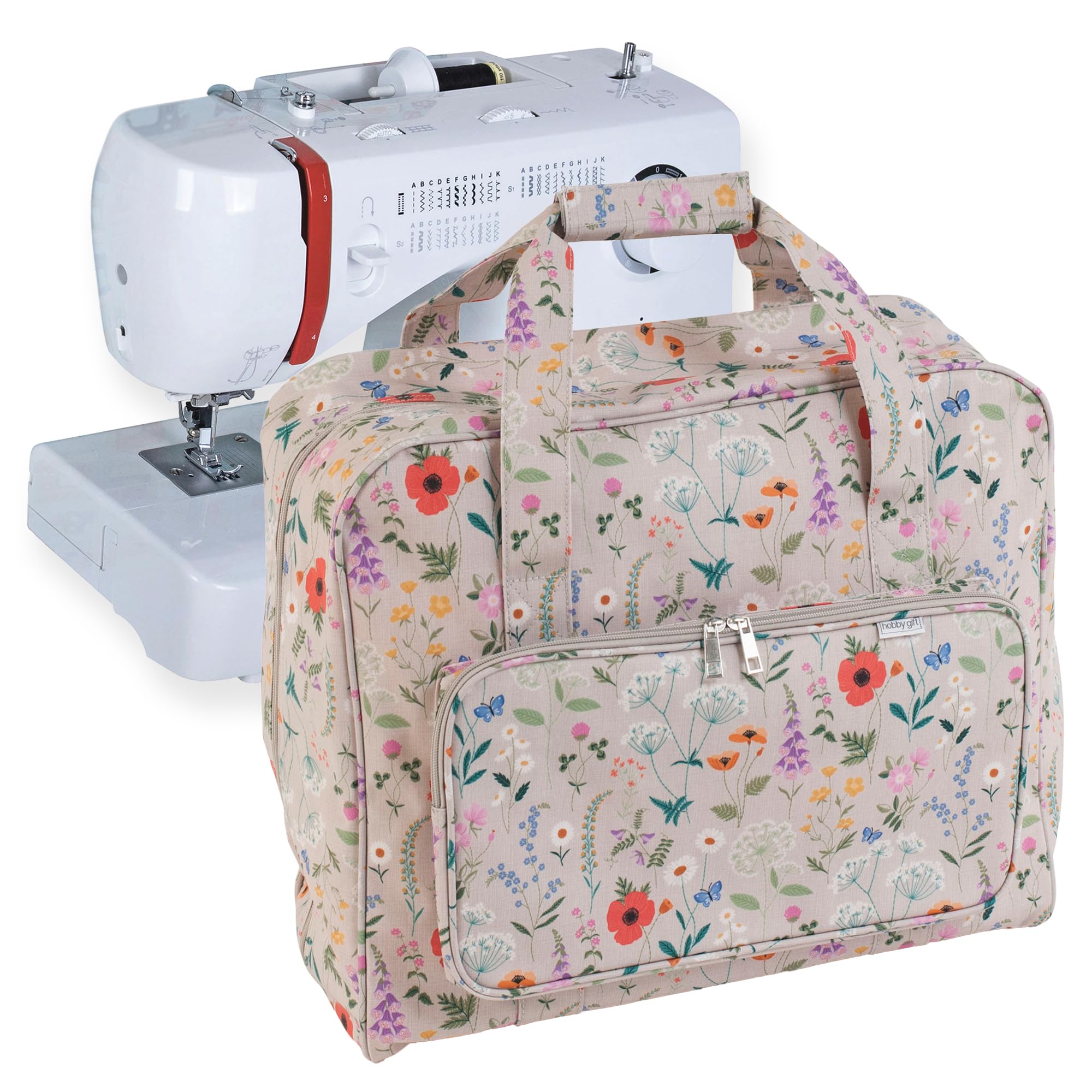 Hobby Gift Sewing Machine Travel Carry Storage Bag, Wildflowers