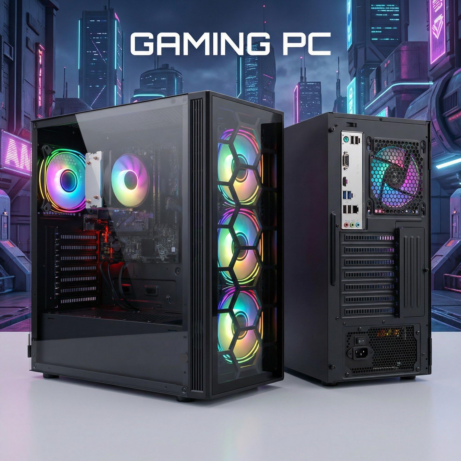 Amazon.com: STGAubron RGB Desktop PC Computer, AMD Ryzen 5 3400G