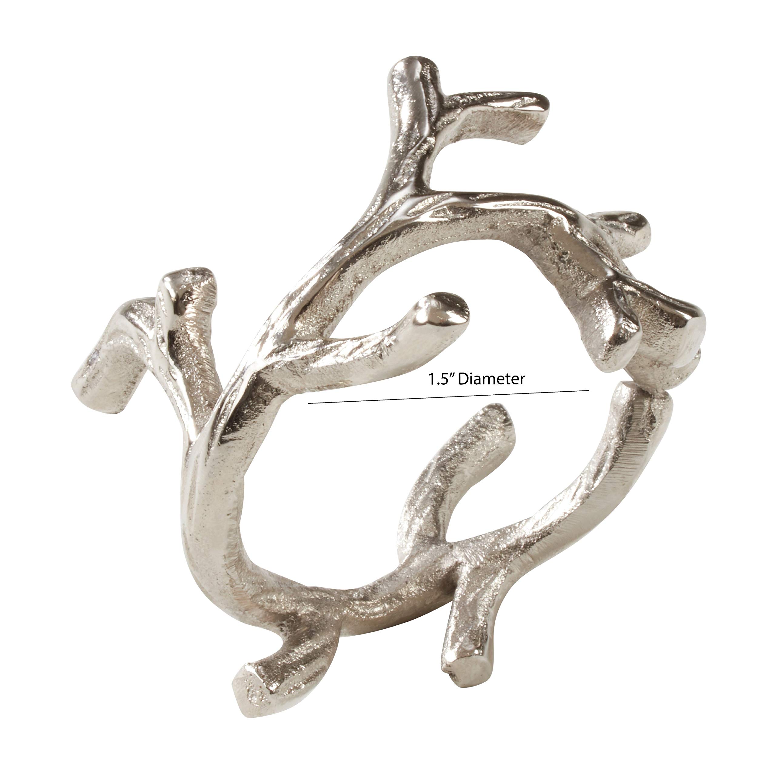 SARO LIFESTYLE NR150.S - Portatovaglioli in alluminio, 4 pezzi, colore: argento