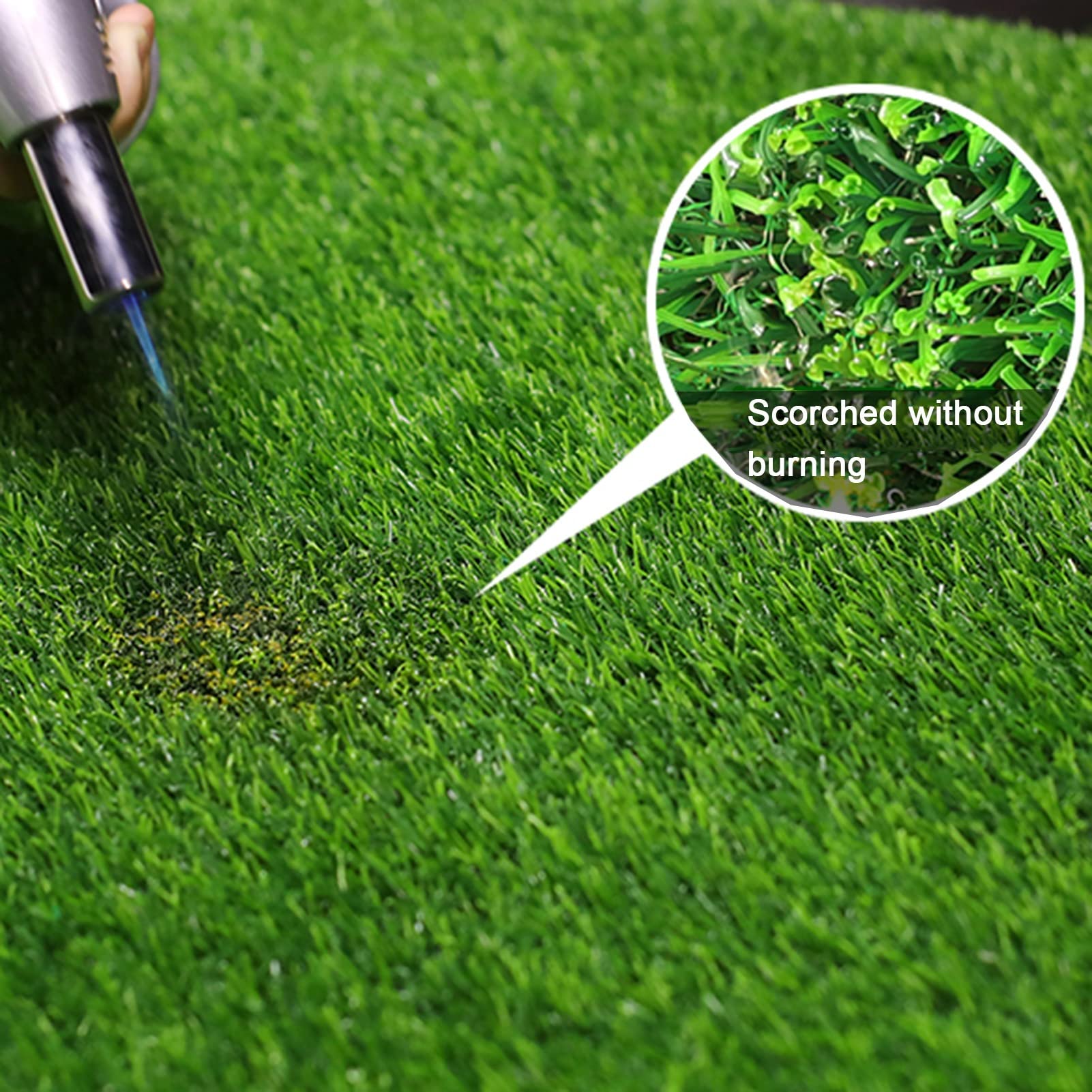 Prato Sintetico 6 Mm - Erba Finta Per Giardino E Terrazzo, 50x100 Cm, Verde, Drenante E UV Resistente