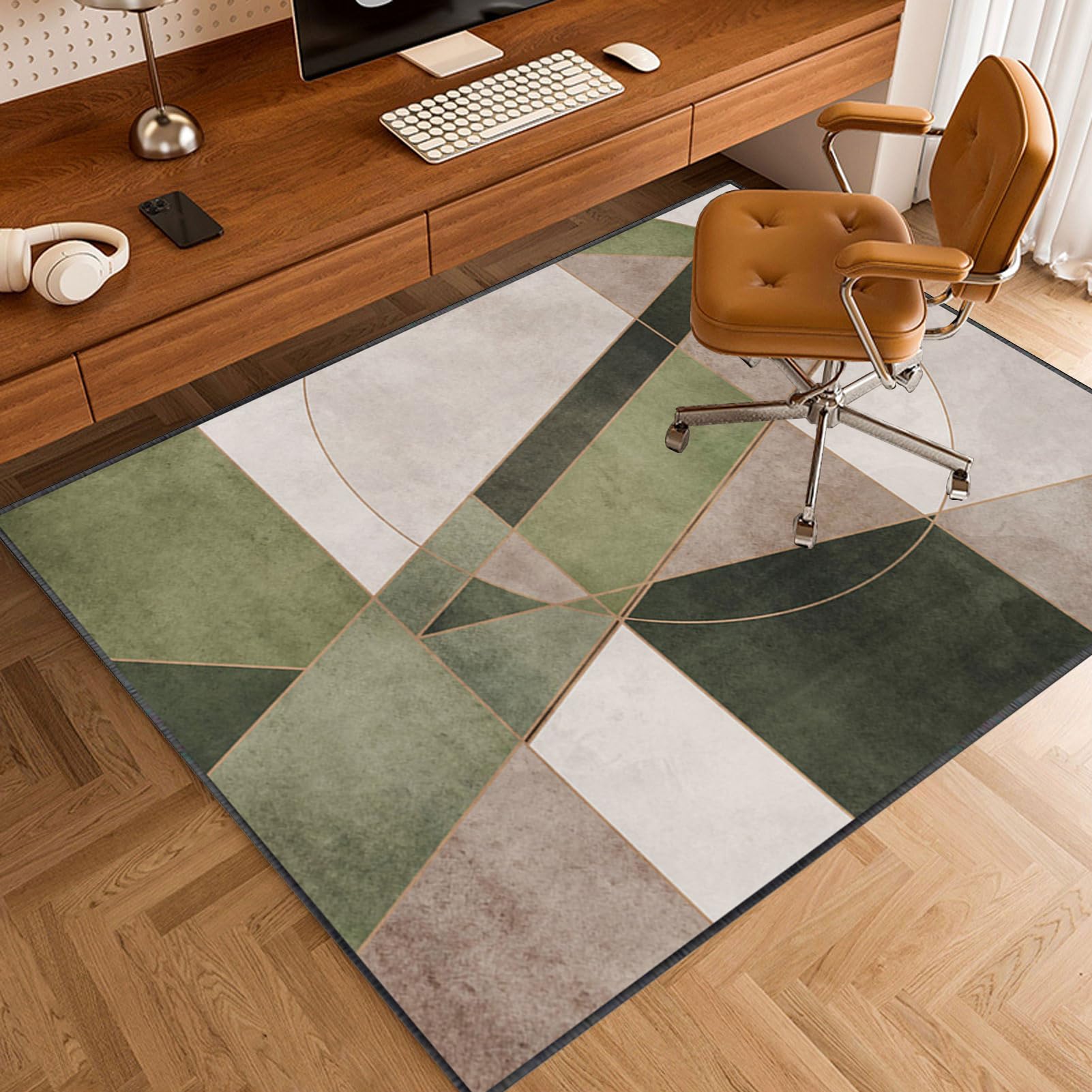 Bureaustoelmat, bureaustoelmatten, 160 x 180 cm, harde vloerbeschermer, antislip, multifunctioneel, computerrollende gamingstoelmat voor houten vloeren, parket, laminaat, krasbestendig, vloerbedekking