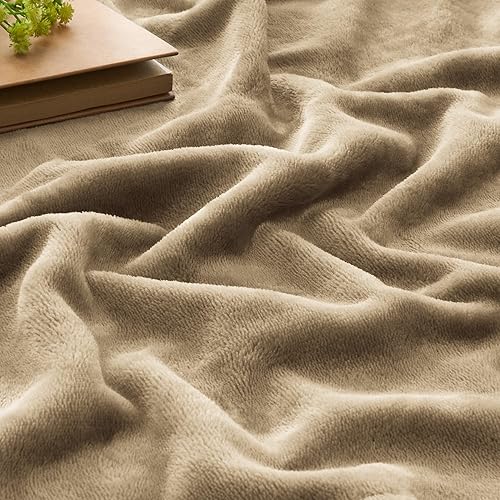 Miniatura 3 de BEDELITE - Manta de vellón color cámel para sofá y cama, afelpada, suave y acogedora, 50 x 60 pulgadas, supersuave, cálida y ligera, ideal para