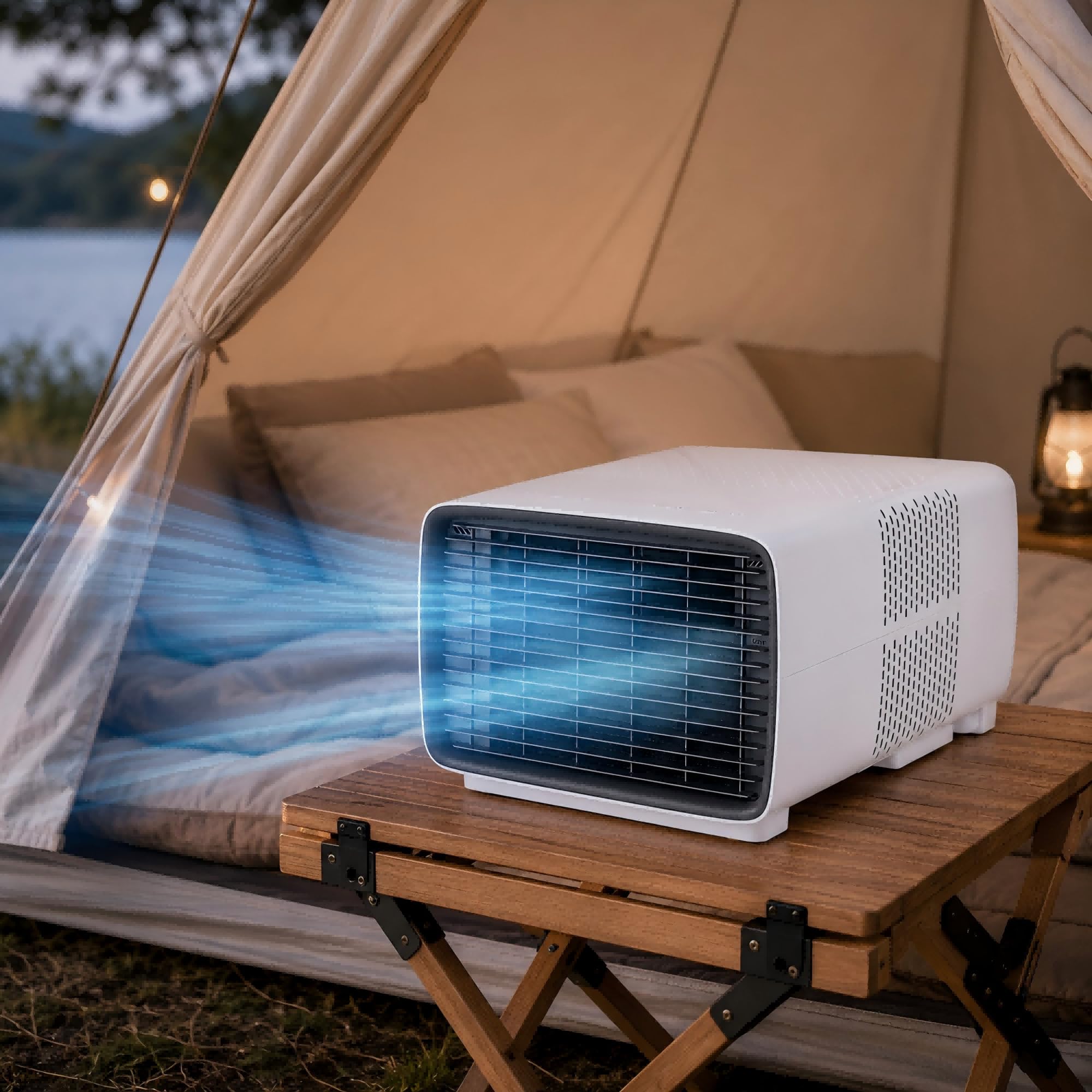 HEIHEIZI Travel Air Conditioner 2700 BTU 280W Quiet Cooling CE