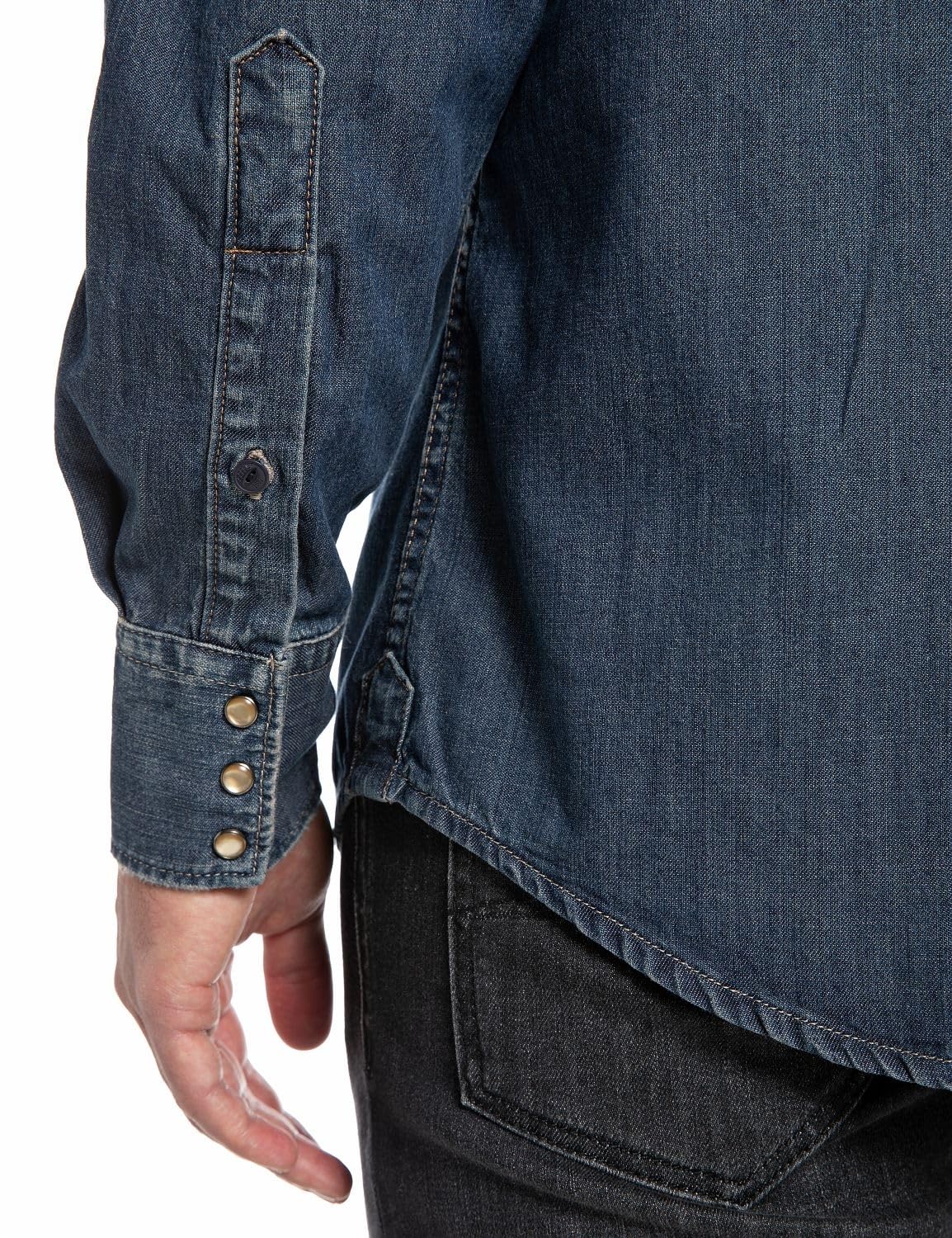 Replay Herren Jeanshemd Langarm Comfort Fit