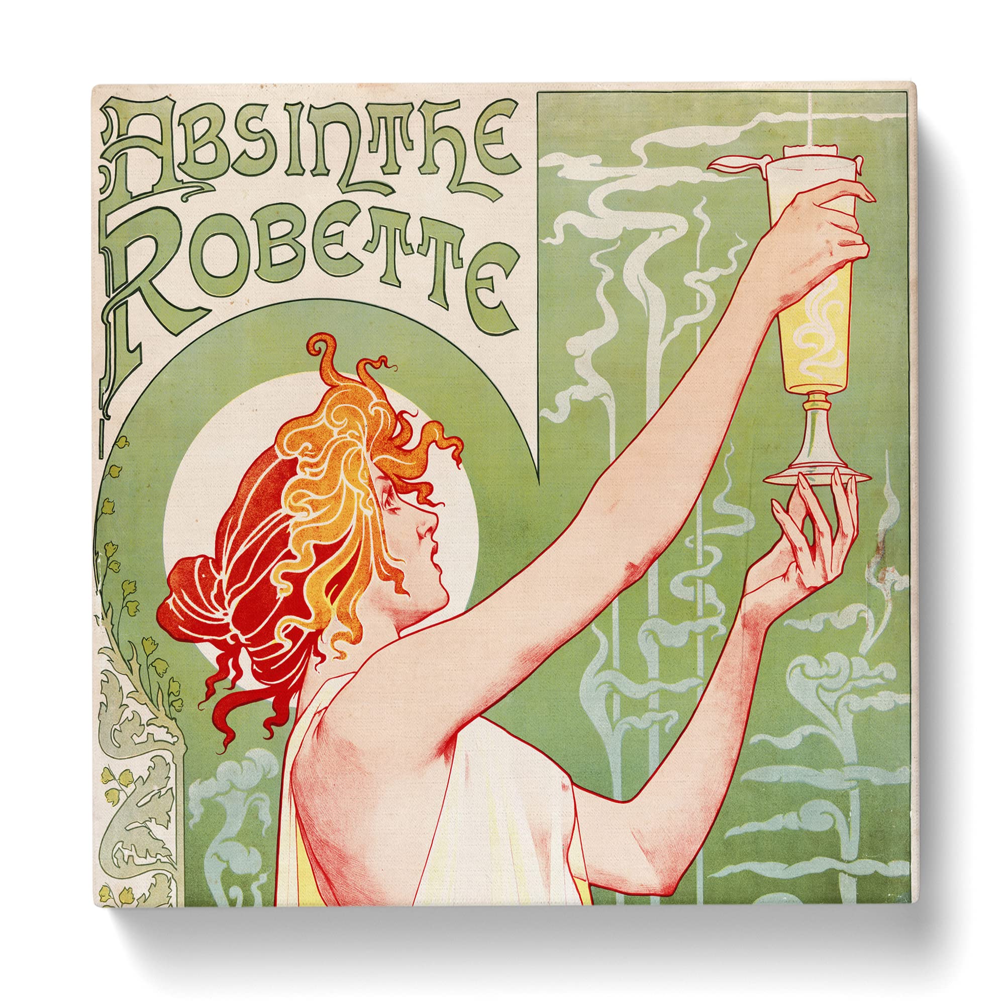 Absinthe by Henri Privat Livemont Canvas Print, Mixed, 35L x 35W cm - Image 3