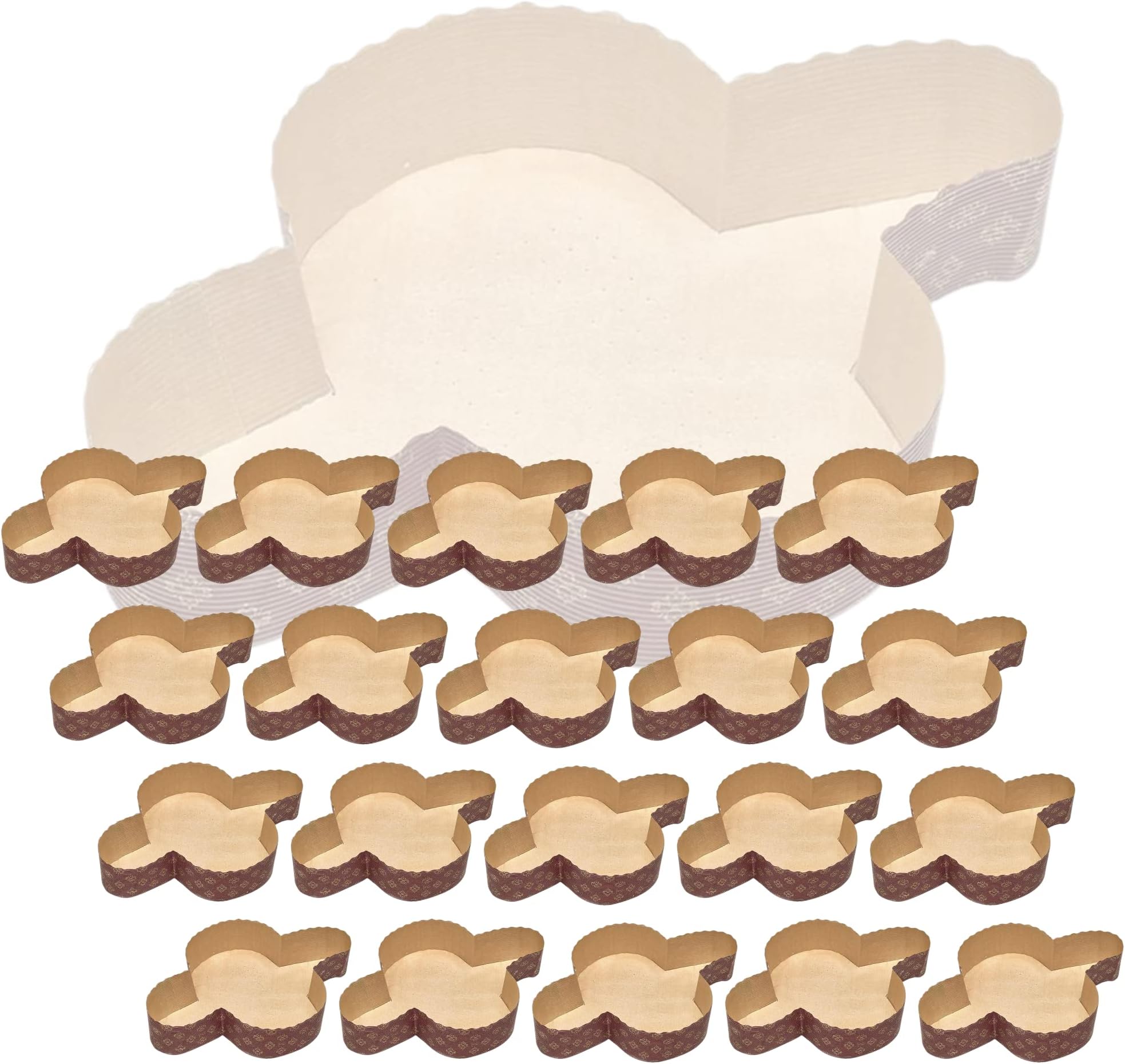 Stampo Colomba Pasquale Carta - 10 Pezzi Per 750g O 1kg, Made In Italy