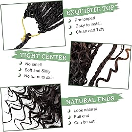 Eerya 8 Packs Boho Box Braids Crochet Hair for Black Women 10 Inch Goddess Box Braids Pre-looped Bohemian Crochet Box Braids With Curly Ends Synthetic Crochet Hair Extensions (10 inch, T1B/33/30)