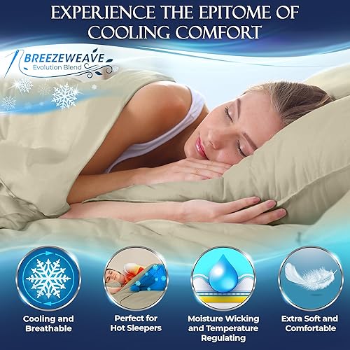 Miniatura 2 de DECOLURE Juego de sábanas refrescantes de tamaño individual, 3 piezas, lujosas y ultrasuaves para personas que duermen con calor, cómodas sábanas de