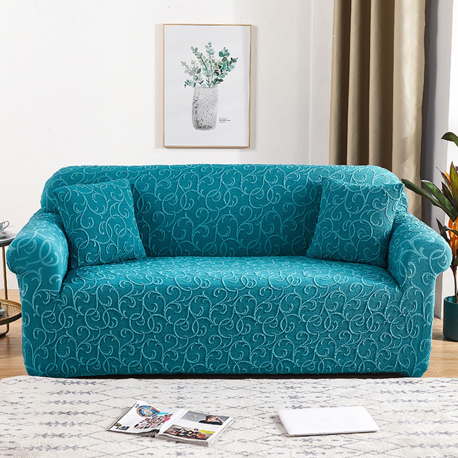 Housse extensible canapé jacquard protection ajustable élastique