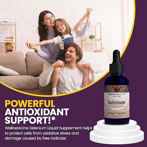 Miniatura 6 de WellnessOne Suplemento líquido de selenio - Gotas líquidas de selenio ionizado de 70 mcg - Antioxidante, cardiovascular e inmunológico - Probado en