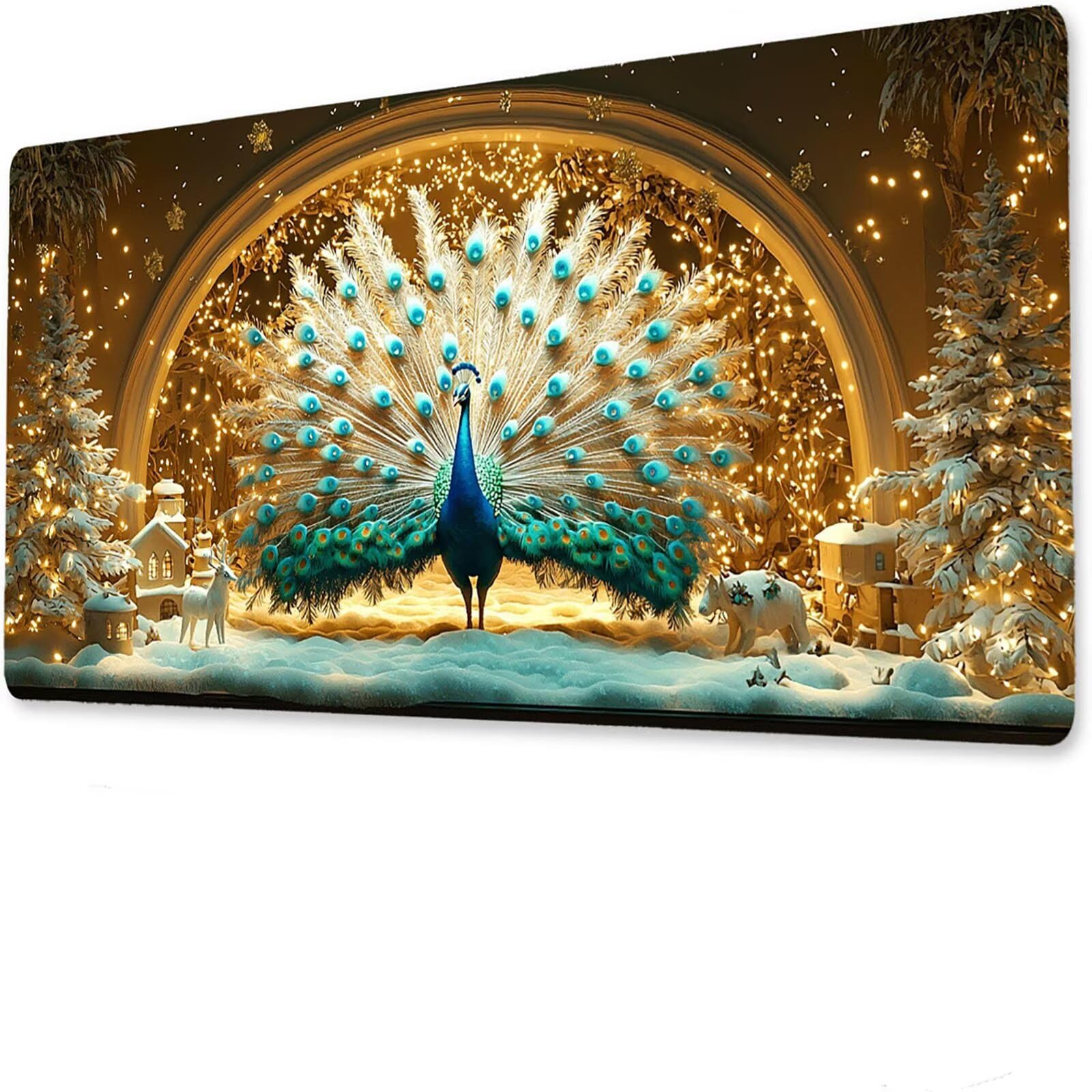 Podkładka pod mysz zwierzęcą matowa, podkładka pod mysz do gier XXL 1200 x 600 x 5 mm, podkładka na biurko dla graczy, bardzo duża bezszwowa mata na stół dla graczy, antypoślizgowa podstawa,