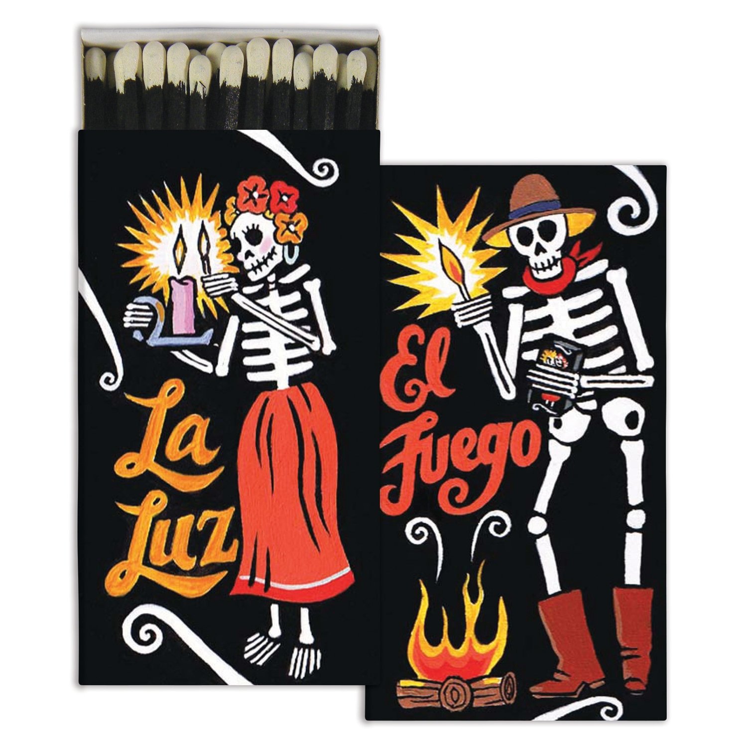 HomArt Fosforos Skeleton Large Decorative Matches Set Of 2 matchboxes
