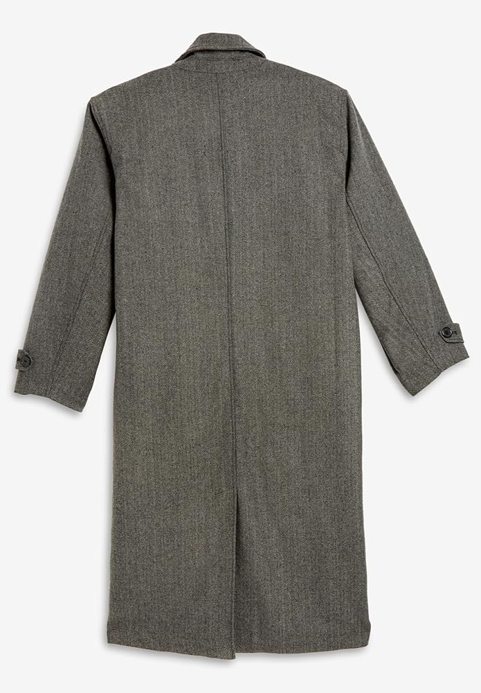 KingSize Men's Big & Tall Wool-Blend Long Overcoat - L
