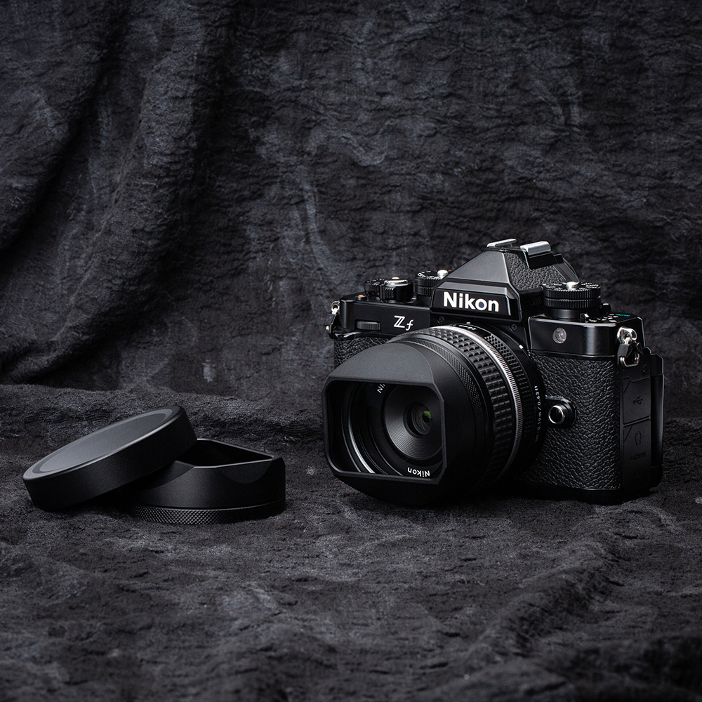 Amazon | メタルスクエアレンズフード（キャップ付き）、Nikkor Z 40mm
