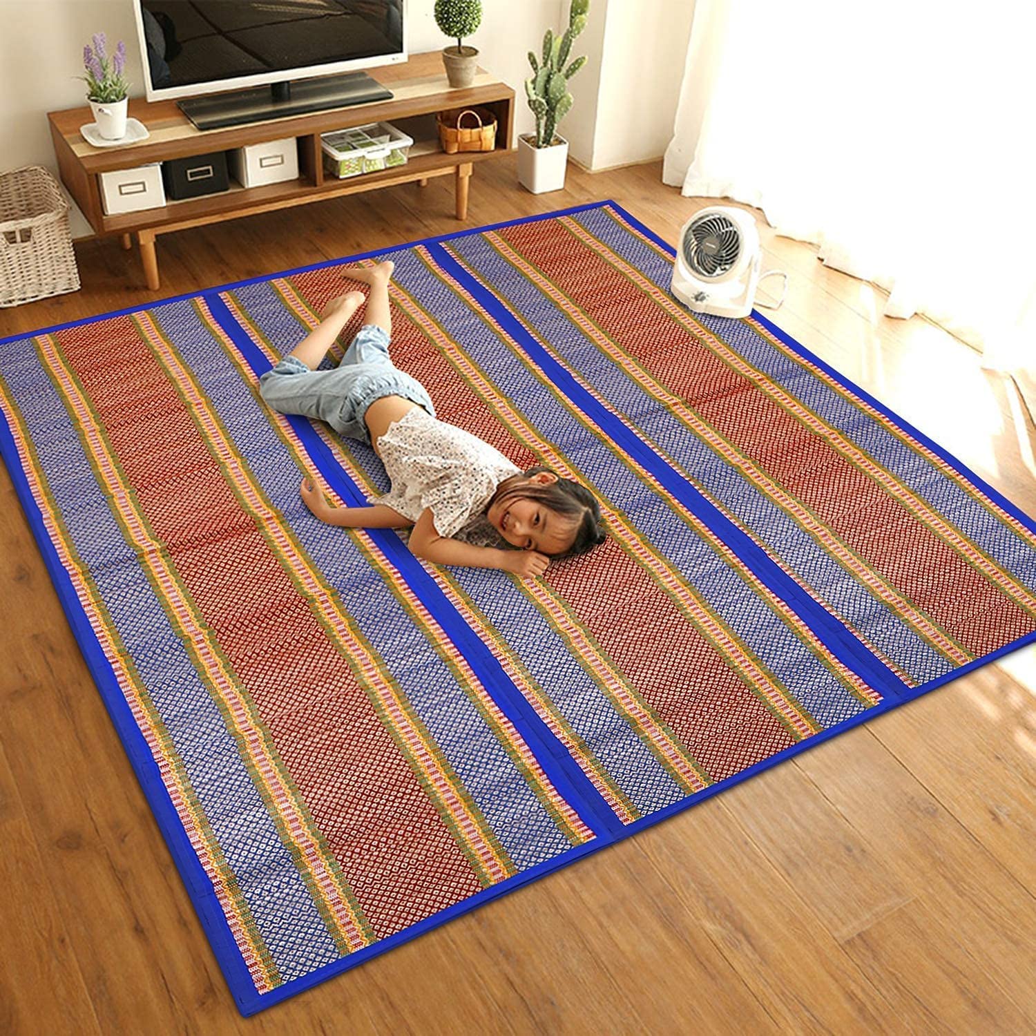 SRIVI | Chatai Mats with Handle (As Photo Slide) Large 6x3 Feet Natural River Grass Mat Madur Kathi Mat Chatai Use for Dining Room, Lobby, Roof Etc.-image-22