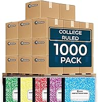 Vista 10 de Rosmonde 12 paquetes de cuadernos de composición universitarios con reglas, 200 páginas (100 hojas), 9-3/4 x 7-1/2, cuadernos de composición de tapa