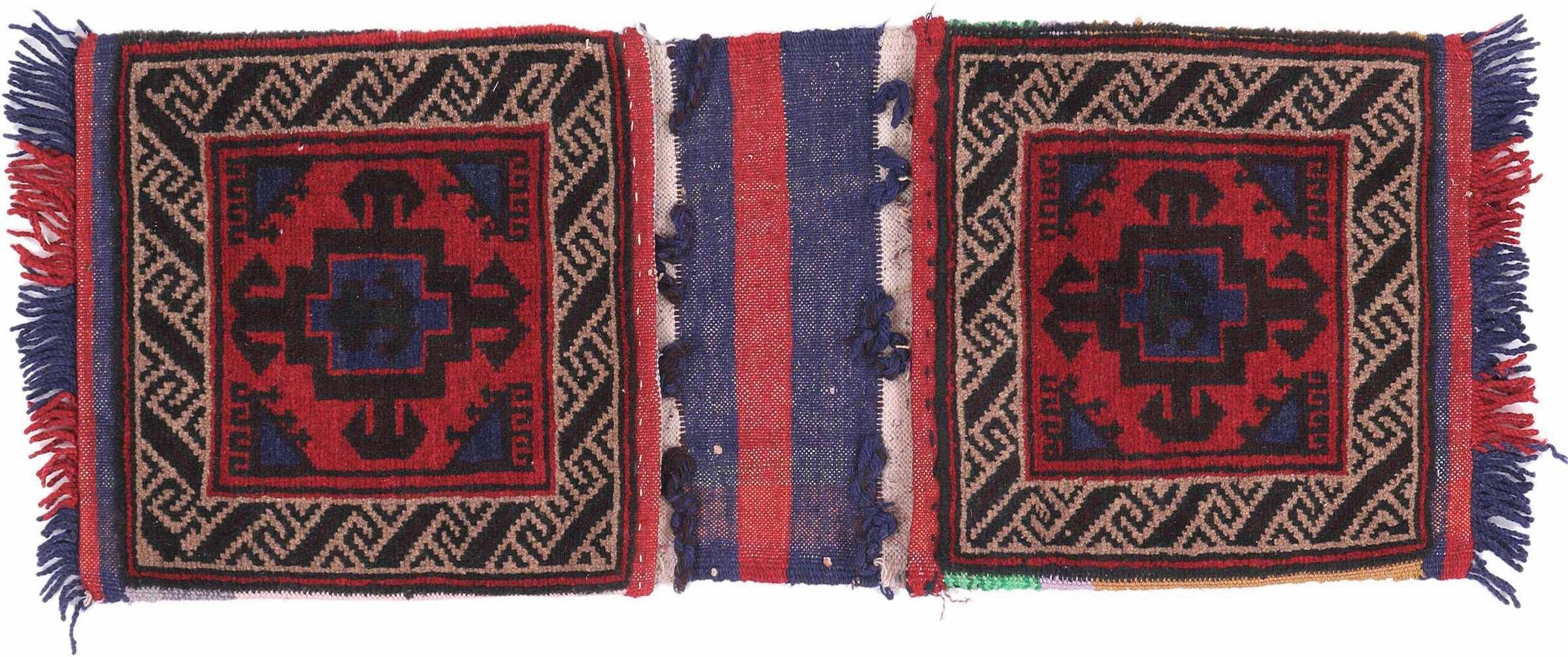 Tapis de selle 40 x 100 cm Khorjin Nomades noué main tapis rouge équestre