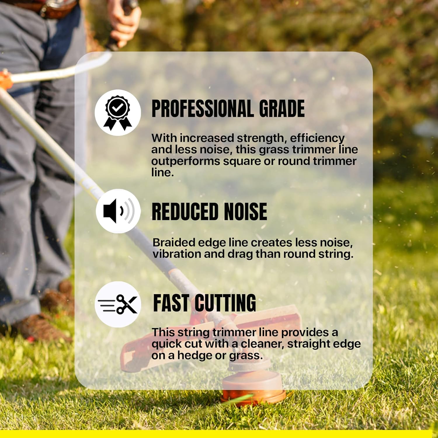 Forester Twisted Trimmer Line | Heavy Duty Weed Eater String for Clean Cutting | Fits Most Weed Wackers, Trimmers, Eaters | .130" Diameter | 3lb (456ft)