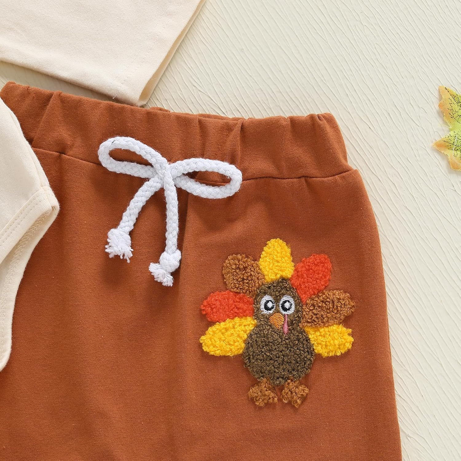 Thanksgiving Baby Boy Outfit My First Thanksgiving Little Turkey Romper Shirt Onesie Pants Newborn Clothes - Image 4