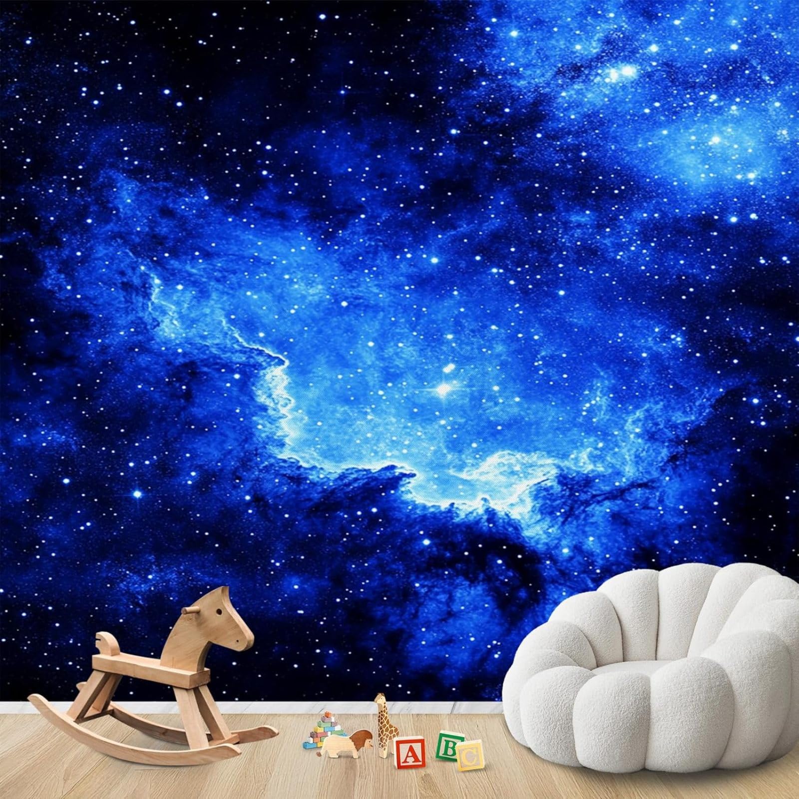 hgjdjhnf Photo Wallpaper Stars and Galaxy Universe Starry Sky Modern Living Room Bedroom Children's RoomDecoration Motif Wallpaper,200cmx140cmSticker - Background- Painting - Poster