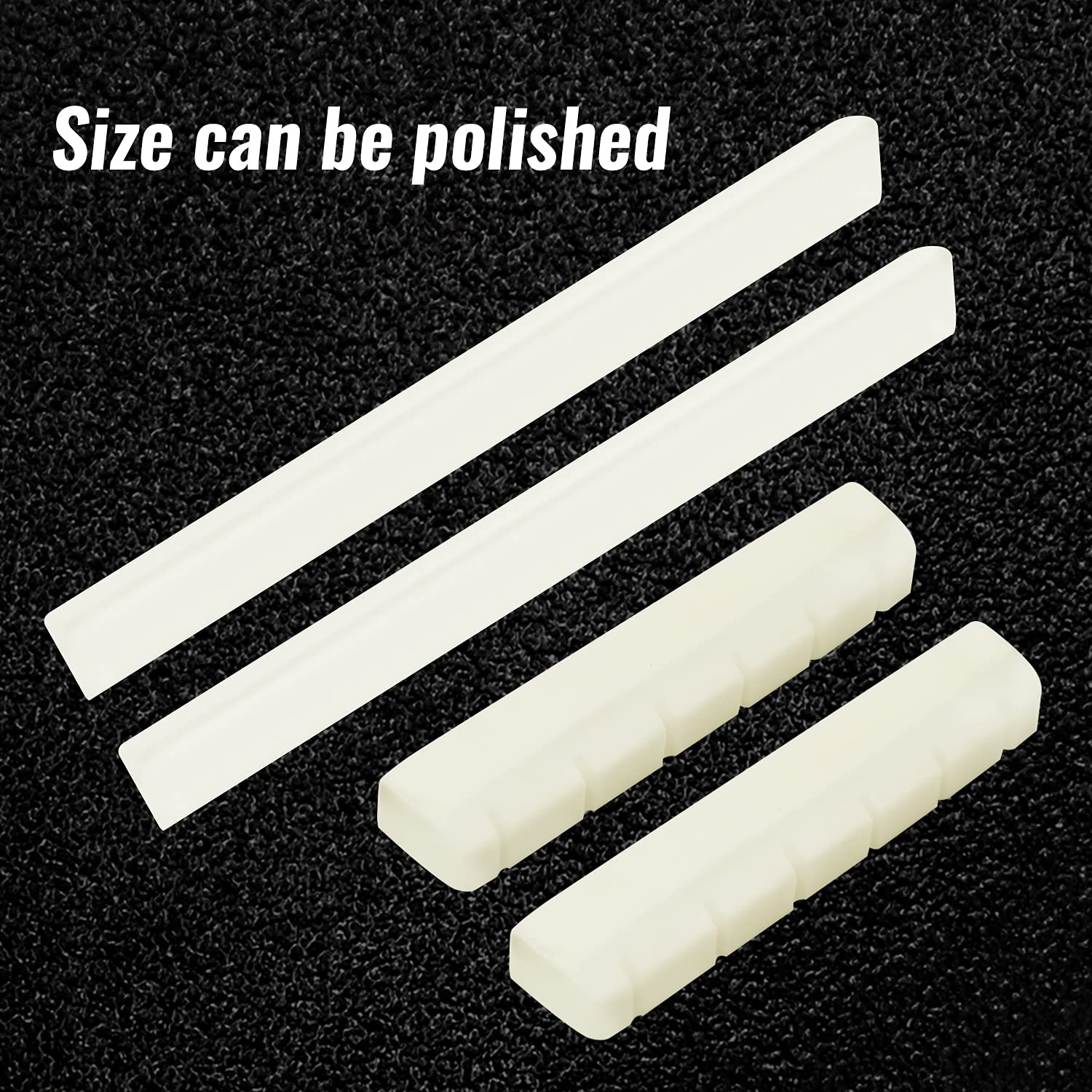 TOGEVAL Gitarrenbrücke Aus Knochen - Saitenauflage Für Akustische Gitarren