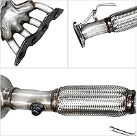 Vista 3 de JT Convertidor catalítico de escape compatible con Ford Focus 2012 2013 2014 2015 2016 2017 2.0L (compatible con EPA) (Catalizador + Grado)