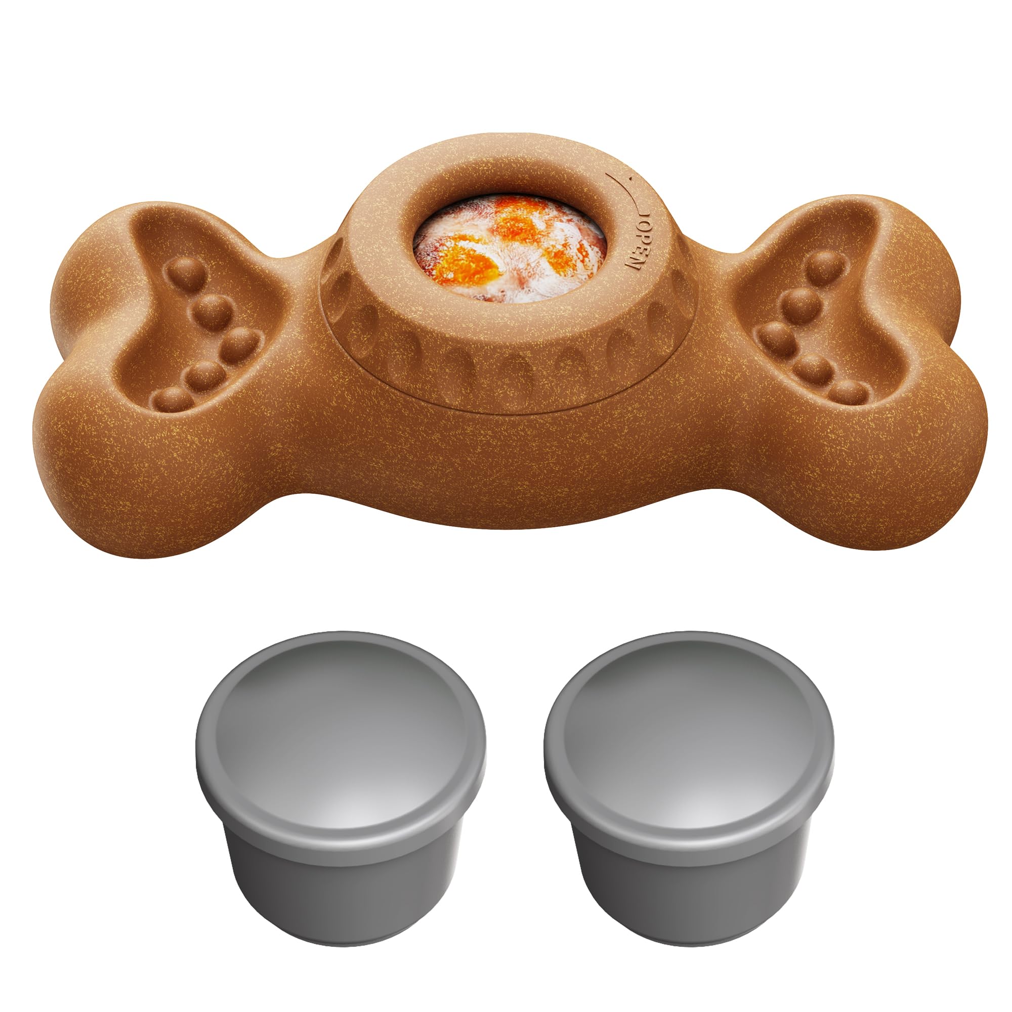 Niumowa Hueso para Lamer Indestructible para Perros Agresivos - Juguete Interactivo con Compartimento Extraíble para Snacks Congelados, Anti-Ansiedad y para Higiene Dental