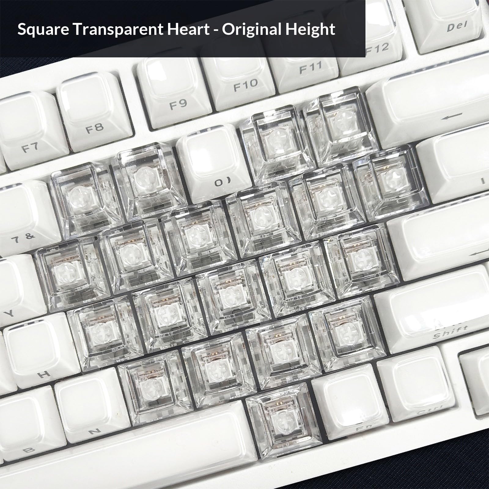 Keycaps De Layout, trasparenti Keycaps Cute, tappi per tastiera, set da 21 pezzi, per viaggi, lavoro in ufficio, ergonomici