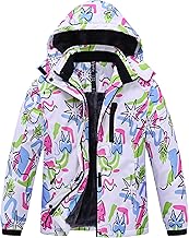 MoFiz Winterjacke Mädchen Skijacke Kinder Softshelljacke Fleecefütterung Winddicht Outdoor Jacke mit Kapuze