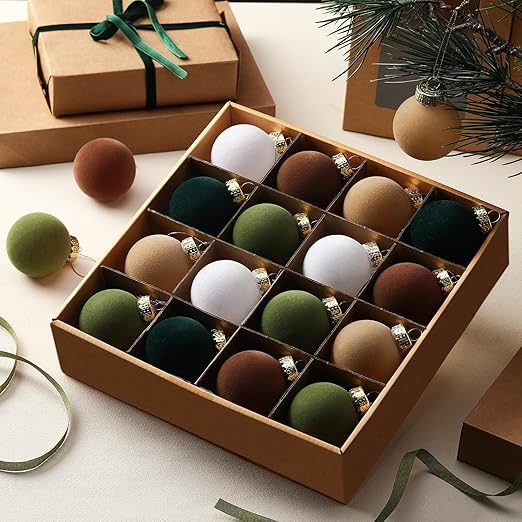 PullCrease Velvet Christmas Ball Bulk Flocked Christmas