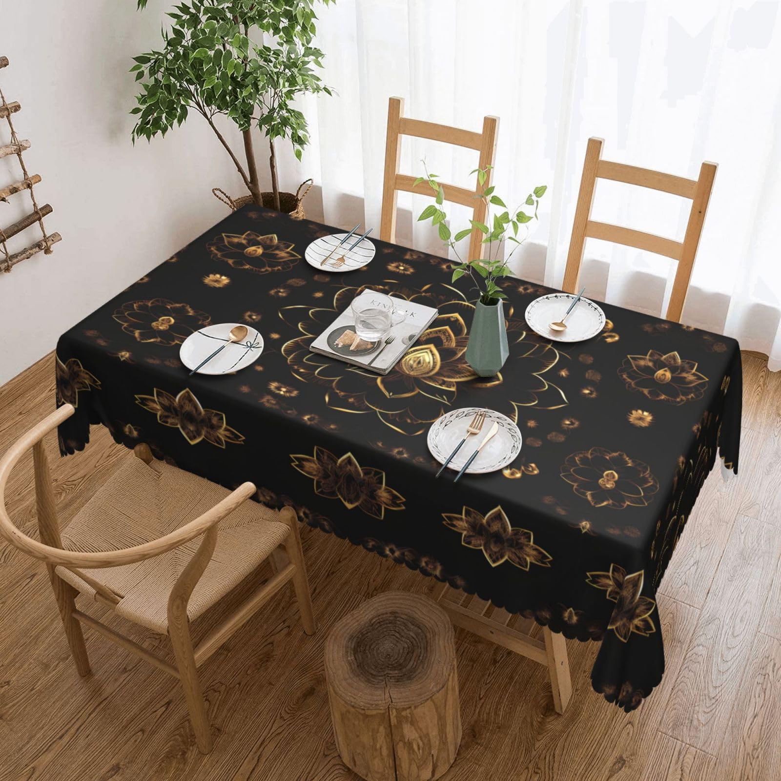 Nappe rectangulaire pour buffet de mariage et pique-nique